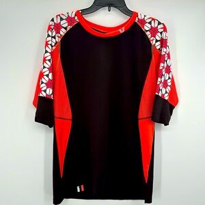 Liv Cycling Ladies Top Size Large Black and Orange